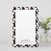 Jouw naam toevoegen | Met de hand getrokken drieho Briefpapier (Staand voorkant)