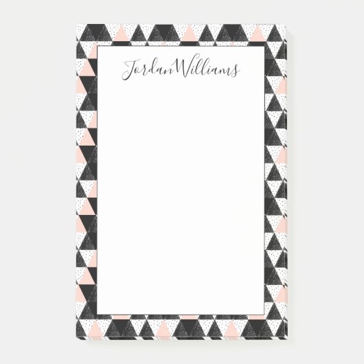 Jouw naam toevoegen | Met de hand getrokken drieho Post-it® Notes (Voorkant)