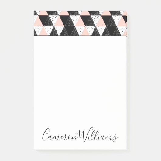 Jouw naam toevoegen | Met de hand getrokken drieho Post-it® Notes (Voorkant)