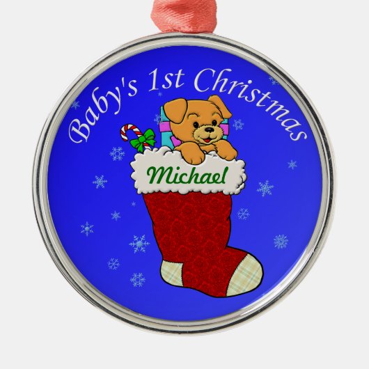 Jouw naam toevoegen metalen ornament (Voorkant)