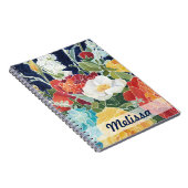 Jouw naam toevoegen | Midnight Florals I Notitieboek (Rechterzijde)