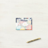 Jouw naam toevoegen | Midnight Florals I Post-it® Notes (Op bureau)