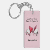 Jouw naam toevoegen Mijn andere boek is een pianor Sleutelhanger (Voorkant Links)