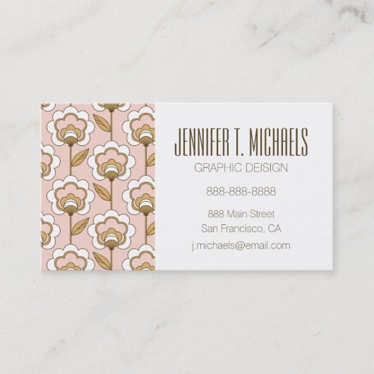 Jouw naam toevoegen | Modern flessenpatroon uit de Visitekaartje (Voorkant)