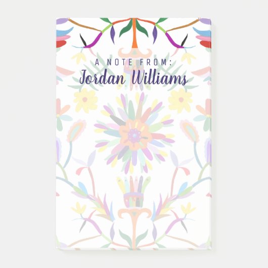 Jouw naam toevoegen | Modern Otomi Design II Post-it® Notes (Voorkant)