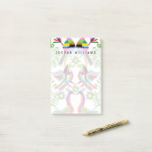 Jouw naam toevoegen | Modern Otomi Design III Post-it® Notes (Op bureau)