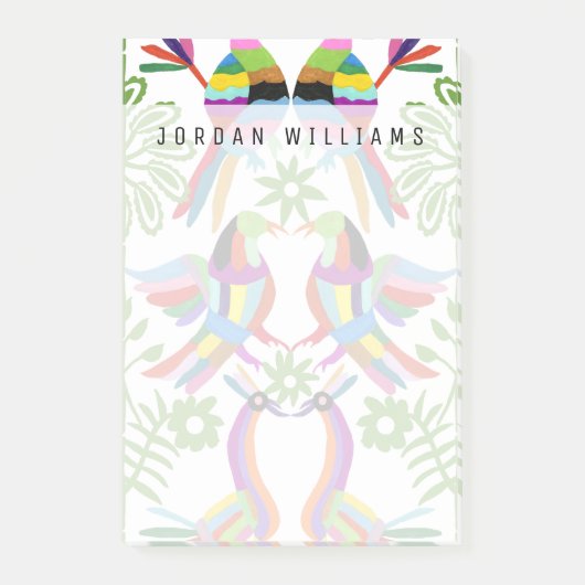 Jouw naam toevoegen | Modern Otomi Design III Post-it® Notes (Voorkant)