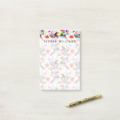 Jouw naam toevoegen | Modern Otomi Design III Post-it® Notes (Op bureau)