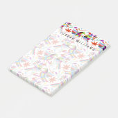 Jouw naam toevoegen | Modern Otomi Design III Post-it® Notes (Schuin)