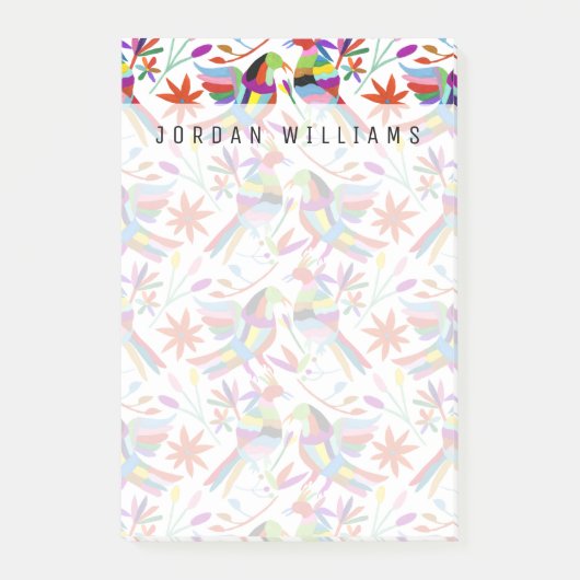 Jouw naam toevoegen | Modern Otomi Design III Post-it® Notes (Voorkant)