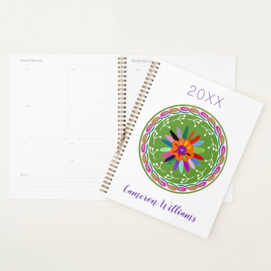 Jouw naam toevoegen | Modern Otomi-ontwerp Planner (Display)