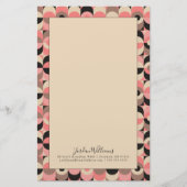 Jouw naam toevoegen | Modern roze patroon uit de m Briefpapier (Voorkant)