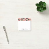 Jouw naam toevoegen | Modern roze patroon uit de m Post-it® Notes (Kantoor)