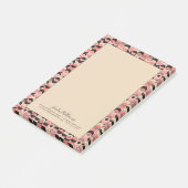 Jouw naam toevoegen | Modern roze patroon uit de m Post-it® Notes (Schuin)