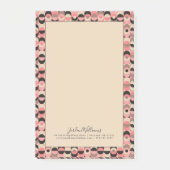 Jouw naam toevoegen | Modern roze patroon uit de m Post-it® Notes (Voorkant)