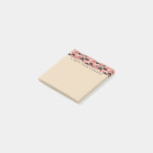 Jouw naam toevoegen | Modern roze patroon uit de m Post-it® Notes (Schuin)