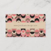 Jouw naam toevoegen | Modern roze patroon uit de m Visitekaartje (Achterkant)