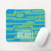 Jouw naam toevoegen | Moderne circuit V Muismat (Met muis)