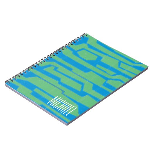 Jouw naam toevoegen | Moderne circuit V Notitieboek (Linkerzijde)