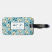 Jouw naam toevoegen | Moderne en middeleeuwse bloe Bagagelabel (Achterkant horizontaal)