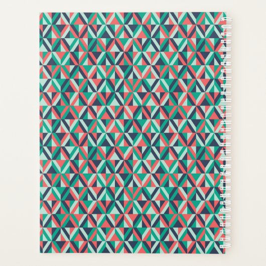 Jouw naam toevoegen | Moderne geometrische gemidde Planner (Achterkant)