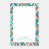 Jouw naam toevoegen | Moderne geometrische gemidde Post-it® Notes (Voorkant)