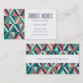 Jouw naam toevoegen | Moderne geometrische gemidde Visitekaartje (Voorkant / Achterkant)