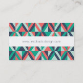 Jouw naam toevoegen | Moderne geometrische gemidde Visitekaartje (Achterkant)