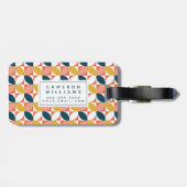 Jouw naam toevoegen | Moderne lederen patroon uit  Bagagelabel (Achterkant horizontaal)