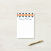 Jouw naam toevoegen | Moderne lederen patroon uit Post-it® Notes (Op bureau)