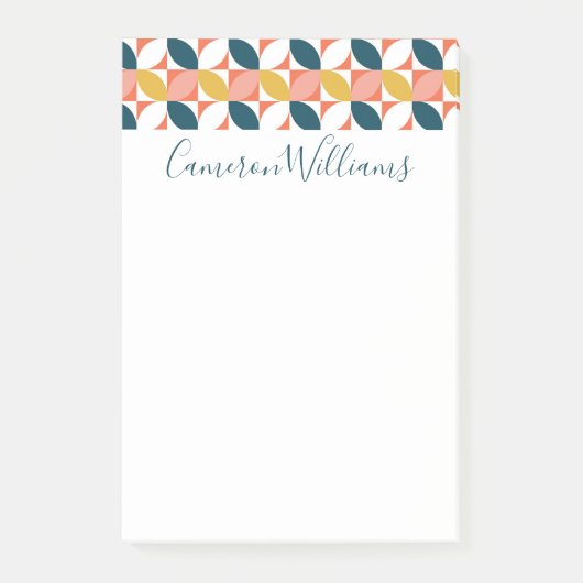 Jouw naam toevoegen | Moderne lederen patroon uit Post-it® Notes (Voorkant)