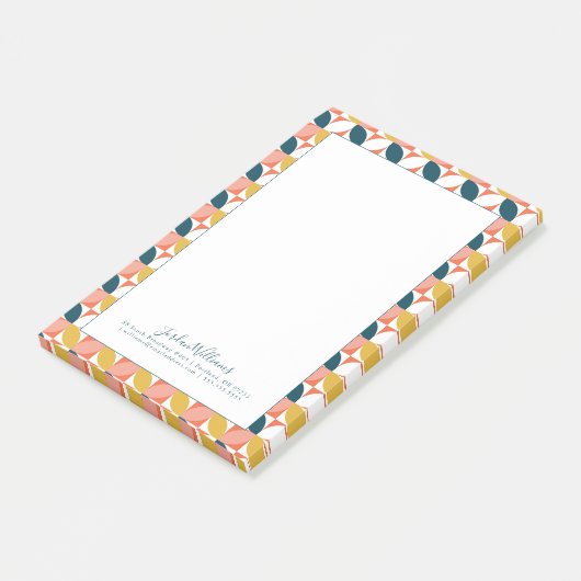 Jouw naam toevoegen | Moderne lederen patroon uit  Post-it® Notes (Schuin)