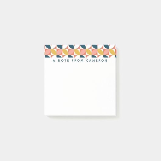 Jouw naam toevoegen | Moderne lederen patroon uit Post-it® Notes (Voorkant)