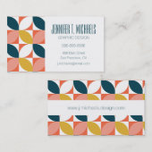 Jouw naam toevoegen | Moderne lederen patroon uit  Visitekaartje (Voorkant / Achterkant)