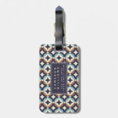 Jouw naam toevoegen | Moderne, moderne bruine en B Bagagelabel (Achterkant verticaal)