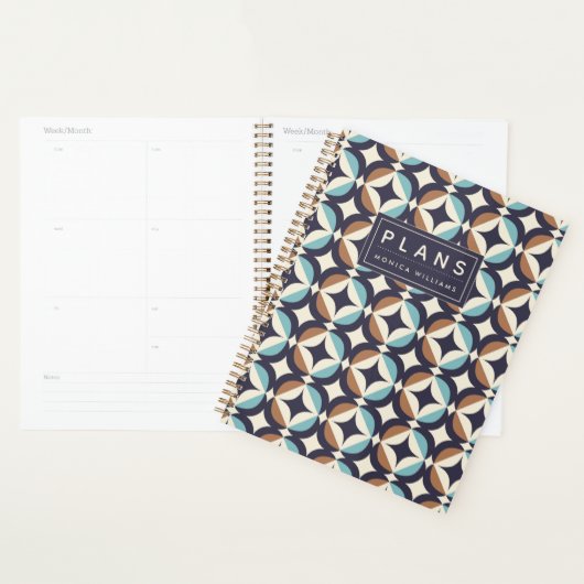 Jouw naam toevoegen | Moderne, moderne bruine en B Planner (Display)