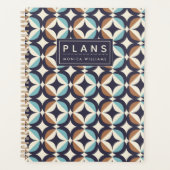 Jouw naam toevoegen | Moderne, moderne bruine en B Planner (Voorkant)