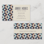 Jouw naam toevoegen | Moderne, moderne bruine en B Visitekaartje (Voorkant / Achterkant)