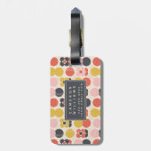 Jouw naam toevoegen | Moderne vormgeving van het m Bagagelabel (Achterkant verticaal)