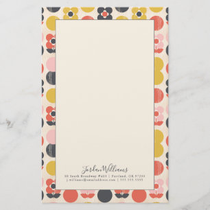 Jouw naam toevoegen   Moderne vormgeving van het m Briefpapier