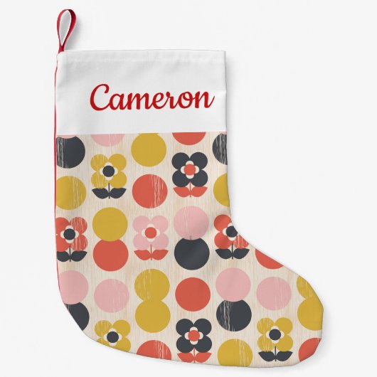 Jouw naam toevoegen | Moderne vormgeving van het m Kleine Kerstsok (Voorkant)