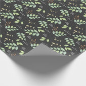 Jouw naam toevoegen | Moderne Waterverf Feestdagen Cadeaupapier (Hoek)