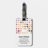 Jouw naam toevoegen | Moleculair constructiepatroo Bagagelabel (Achterkant verticaal)