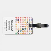 Jouw naam toevoegen | Moleculair constructiepatroo Bagagelabel (Achterkant horizontaal)