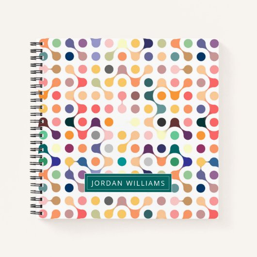 Jouw naam toevoegen | molecuulstructuurpatroon notitieboek (Voorkant)