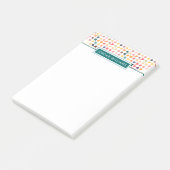 Jouw naam toevoegen | molecuulstructuurpatroon post-it® notes (Schuin)