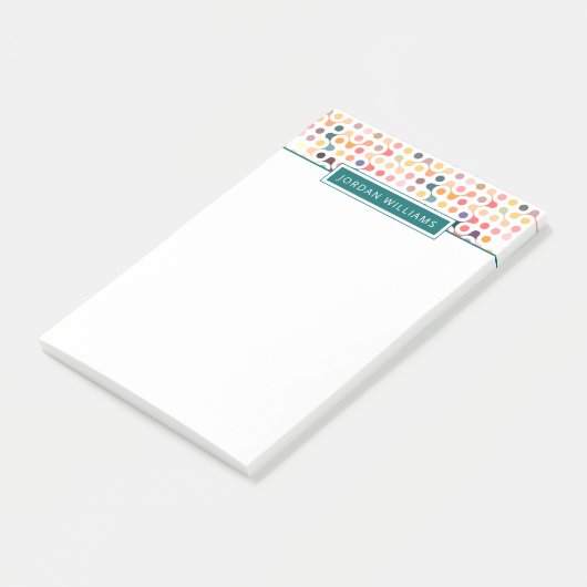 Jouw naam toevoegen | molecuulstructuurpatroon post-it® notes (Schuin)