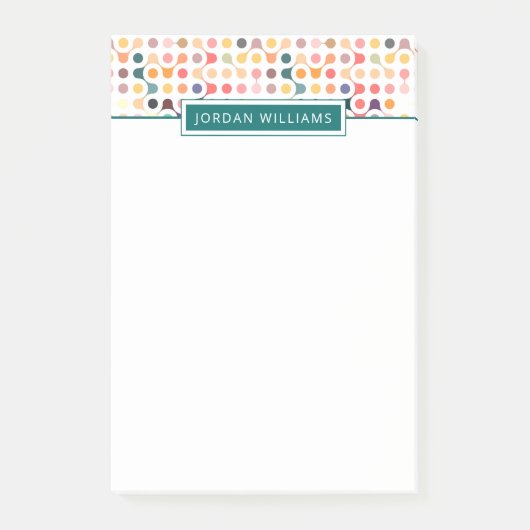 Jouw naam toevoegen | molecuulstructuurpatroon post-it® notes (Voorkant)