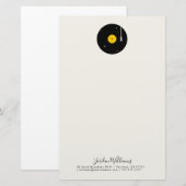 Jouw naam toevoegen | Muziek overal | Florent Boda Briefpapier (Voorkant / Achterkant)