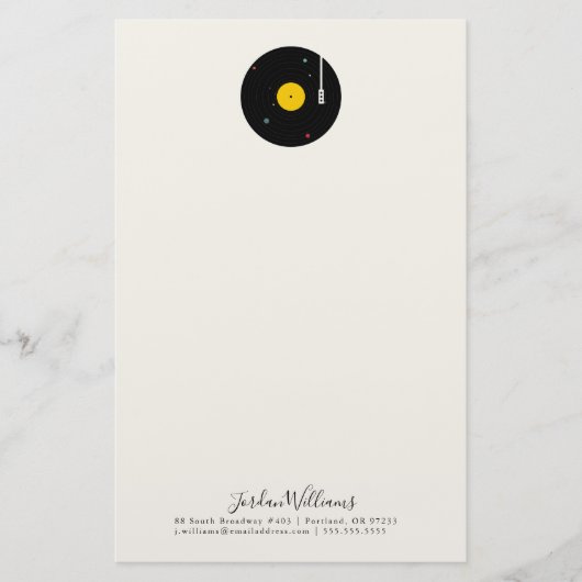 Jouw naam toevoegen | Muziek overal | Florent Boda Briefpapier (Voorkant)